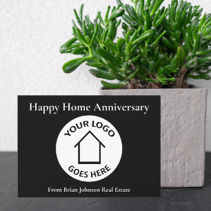 Real Anwesen Logo Happy Zuhause Anniversary Black Karte