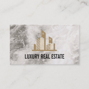 Real-Anwesen-Logo   Marmorplatte   Lux Business Ca Visitenkarte