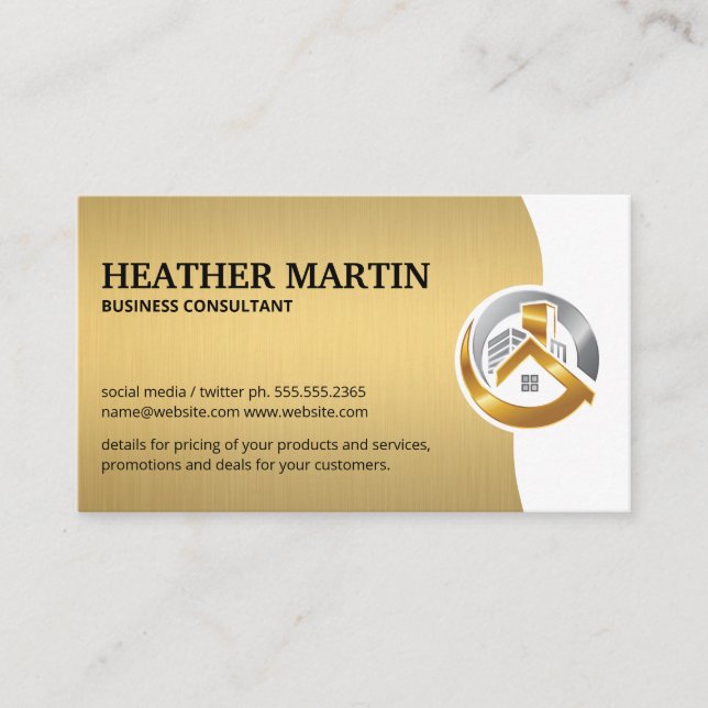 Real-Anwesen-Logo | Modern Visitenkarte (Vorderseite)