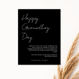 Real Anwesen Marketing Städtischer Happy Groundhog Postkarte