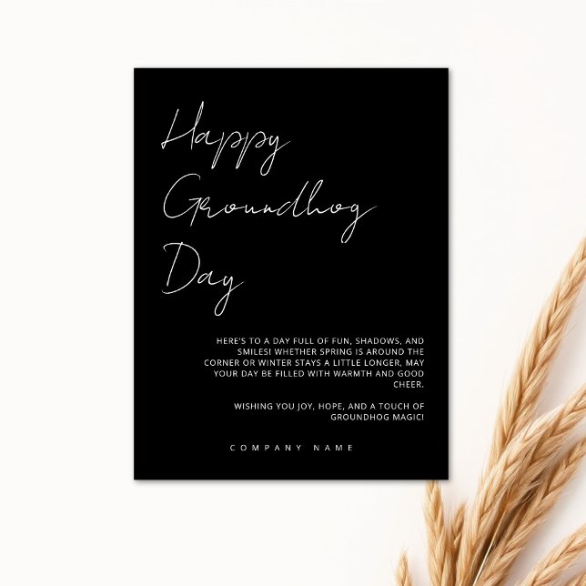 Real Anwesen Marketing Städtischer Happy Groundhog Postkarte (Happy Groundhog Day Post Cards)