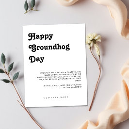 Real Anwesen Marketing Städtischer Happy Groundhog Postkarte
