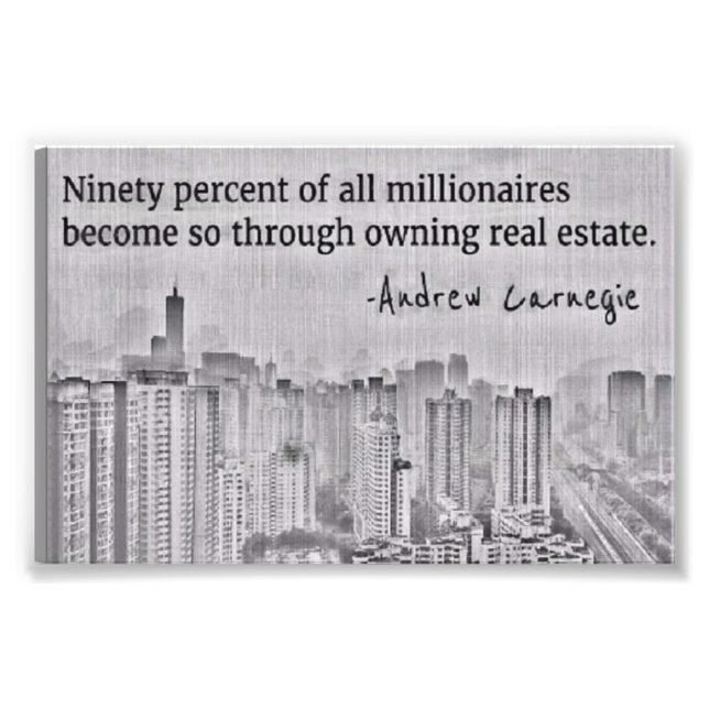 Real Anwesen Millionaire Investor Print 90% Regel Fotodruck (Vorne)