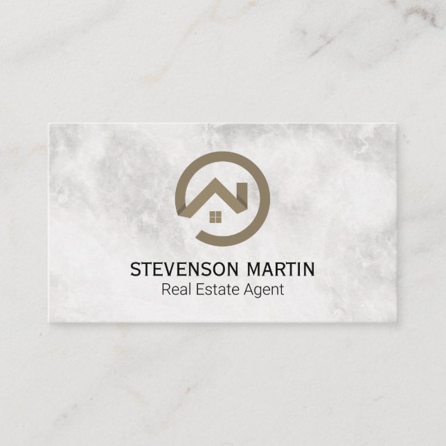 Real Anwesen Modern gestyltes Logo Visitenkarte (Vorderseite)