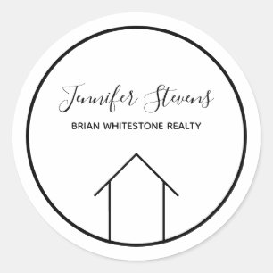 Real Anwesen Modern House Custom Company Marketing Runder Aufkleber