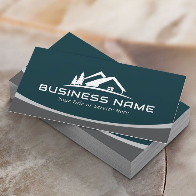 Real Anwesen Modern House Logo Beruflich Realtor Visitenkarte (Von Creator hochgeladen)