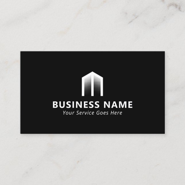 Real Anwesen Modern House Logo Realtor Visitenkarte (Vorderseite)