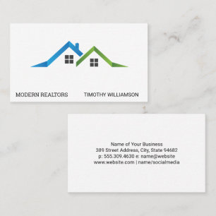Real Anwesen Modern Style Logo Visitenkarte