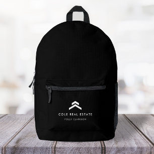 Real Anwesen Moderner Schwarzer Listing Agent Re Bedruckter Rucksack