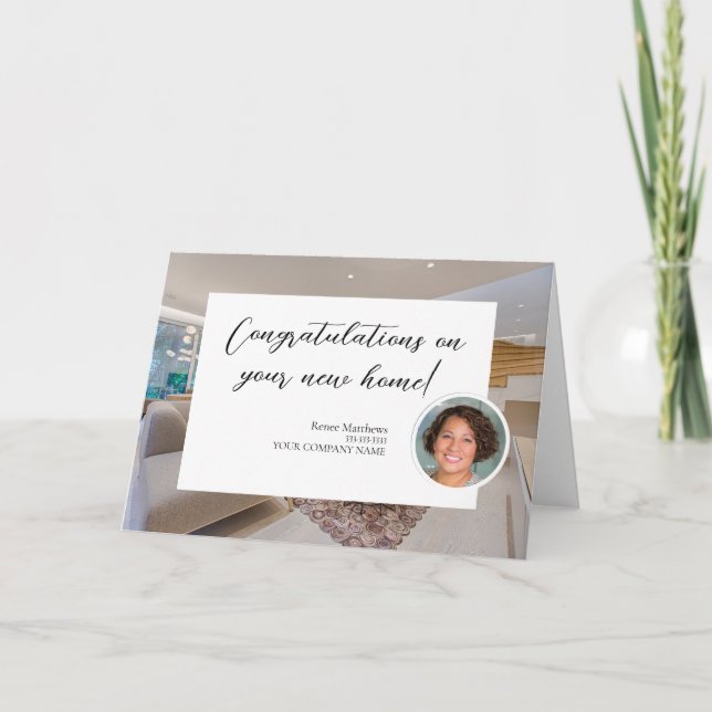 Real Anwesen New Zuhause Foto Business Note Card Karte (Vorderseite)