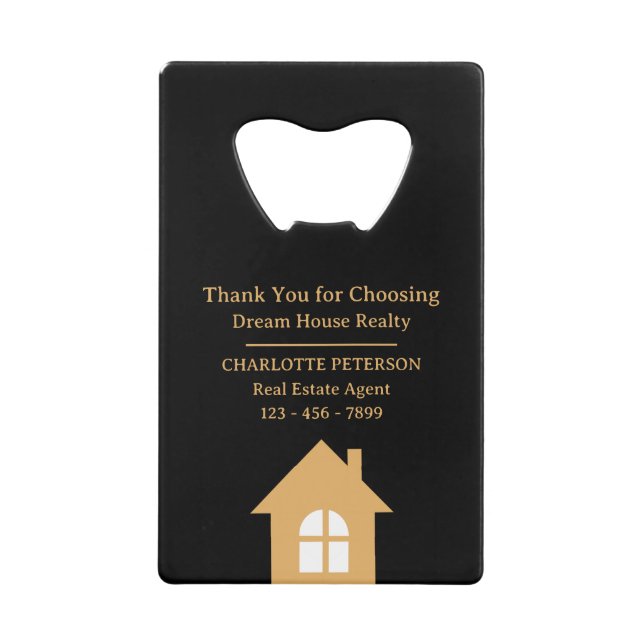 Real Anwesen New Zuhause Owner Closing-Geschenk Geldbeutel Flaschenöffner (Vorderseite)
