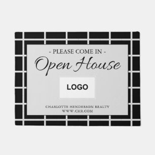 Real Anwesen Open House Modern Logo Fußmatte