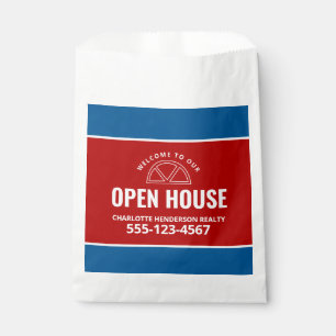 Real Anwesen Open House Red Blue Leckerei Gefallen Geschenktütchen