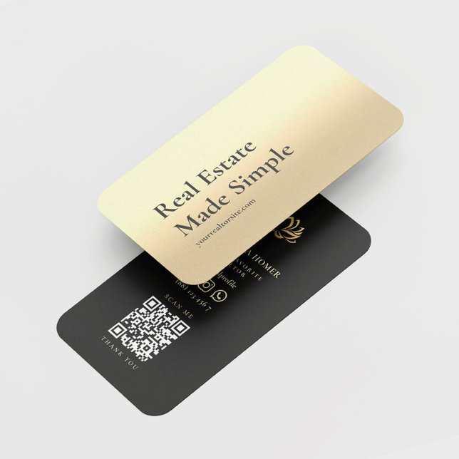 Real Anwesen Property Black Gold Moder Visitenkarte (Von Creator hochgeladen)