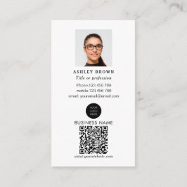 Real Anwesen QR-Code berufliches einfaches Foto Visitenkarte