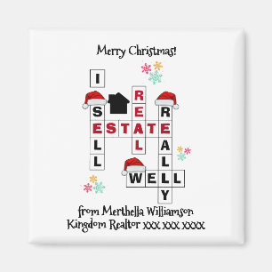 Real Anwesen Realtor Geschenk CHRISTMAS Magnet
