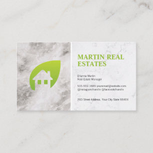 Real Anwesen Realtor Manager Marmor Terminkarte