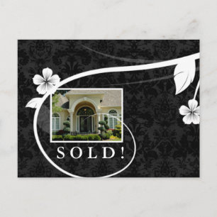 Real Anwesen / Realtor Postcard Anpassbare Schwarz Postkarte