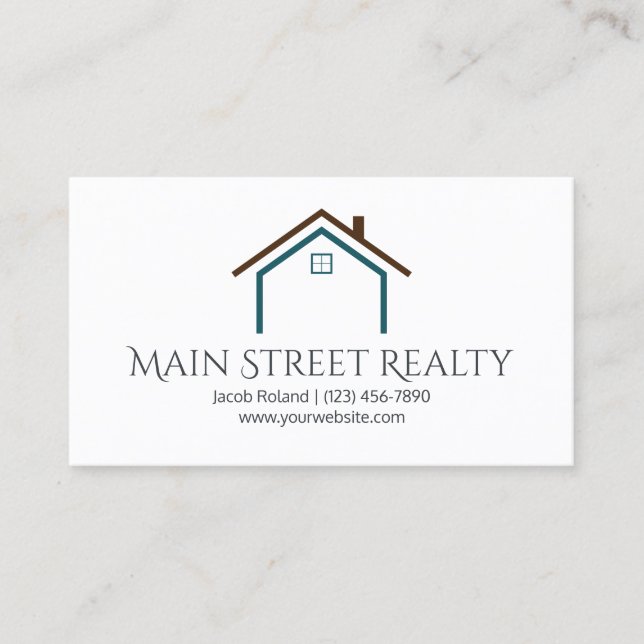 Real Anwesen, Realty Business Card Visitenkarte (Vorderseite)