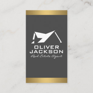 Real Anwesen Roof Logo   Gold Trim Visitenkarte