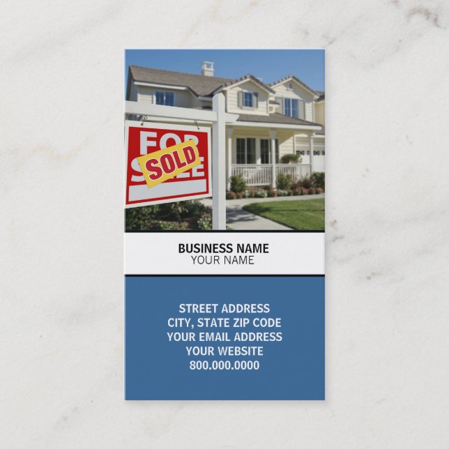 Real Anwesen Sales Business Card Visitenkarte (Vorderseite)