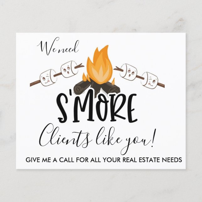 Real Anwesen SMORE Ankündigung Postkarte Flyer (Vorne)