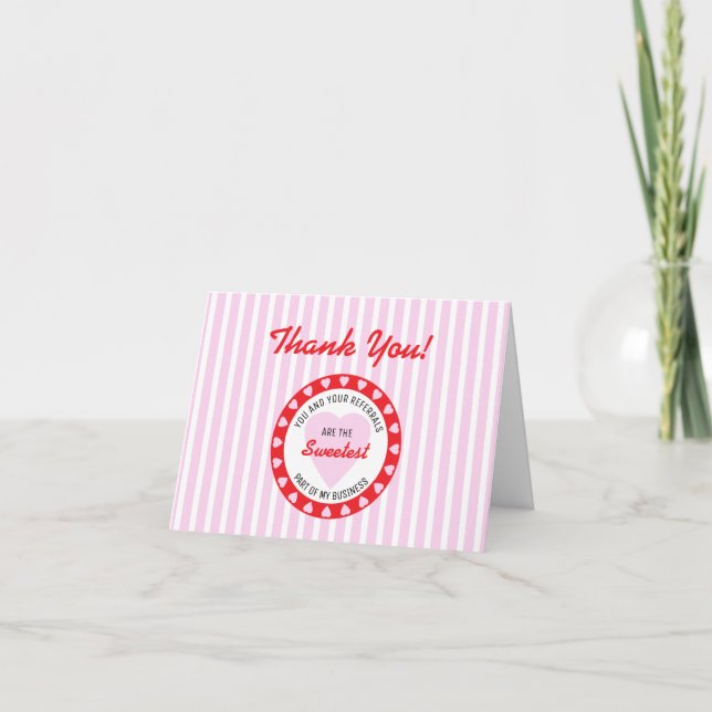 Real Anwesen Sweetest Valentinstag Danke Karte (Vorderseite)