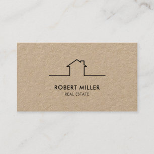 Real Anwesen Zuhause Logo Realtor Kraft Visitenkarte