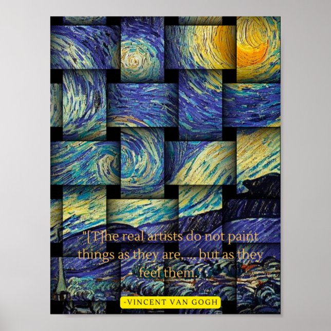 Real Artists Van Gogh Quote  Poster (Vorne)