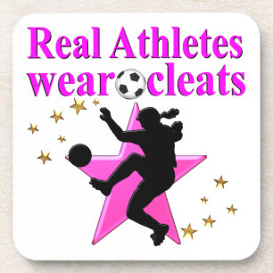 REAL ATHLETES SPIELEN SOCCER-DESIGN GETRÄNKEUNTERSETZER