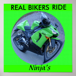 REAL BIKERS FAHREN NINJA'S POSTER