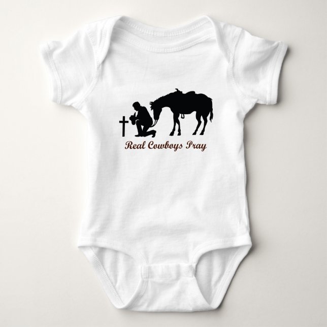 Real Cowboys beten Baby Strampler (Vorderseite)