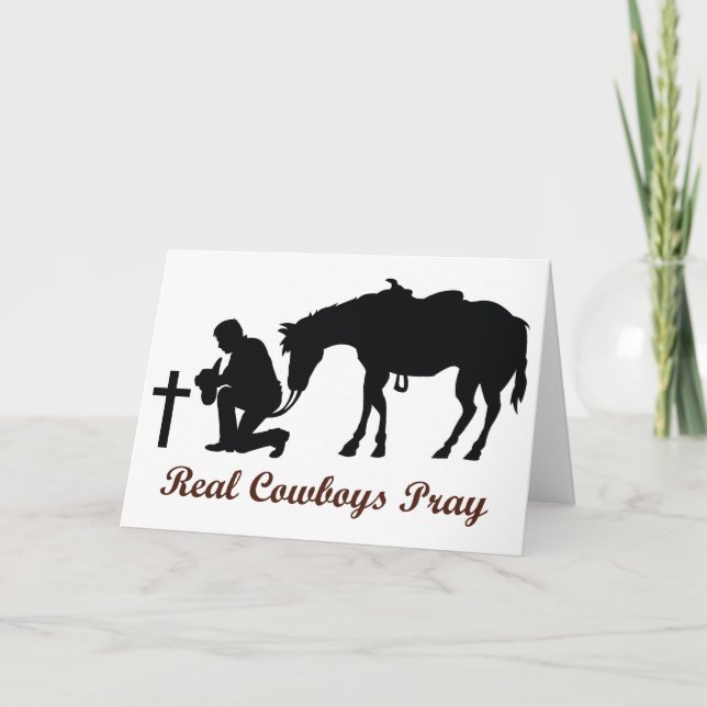 Real Cowboys beten Karte (Vorderseite)