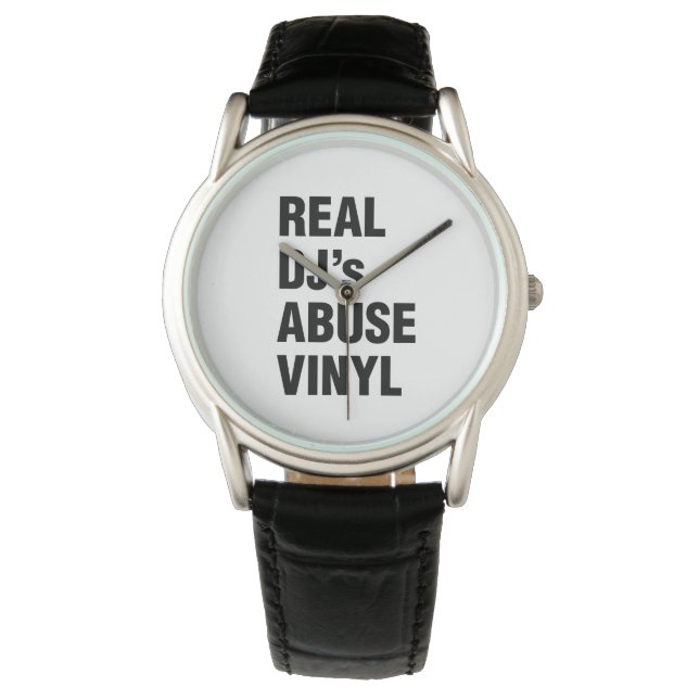 REAL DJ's MISSBRAUCH VINYL Armbanduhr (Vorderseite)