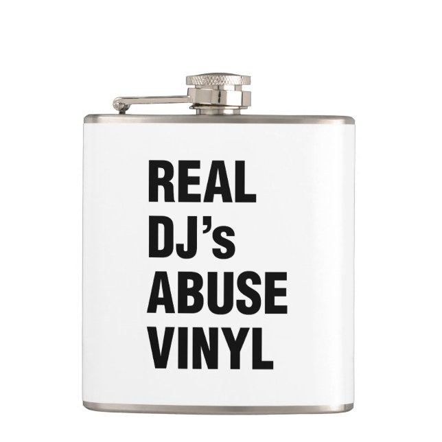 REAL DJ's MISSBRAUCH VINYL Flachmann (Vorderseite)