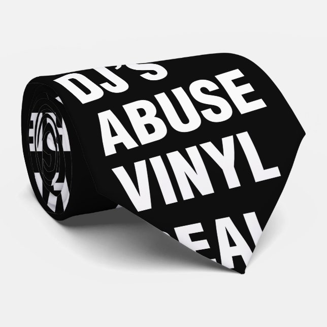 REAL DJ's MISSBRAUCH VINYL Krawatte (Gerollt)