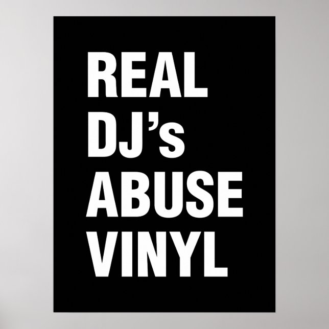 REAL DJ's MISSBRAUCH VINYL Poster (Vorne)