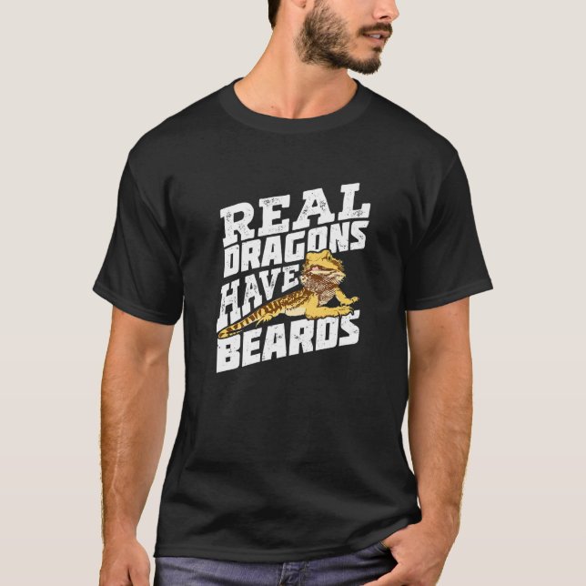 Real Dragons Have Beards Bearded Dragon Premium T-Shirt (Vorderseite)