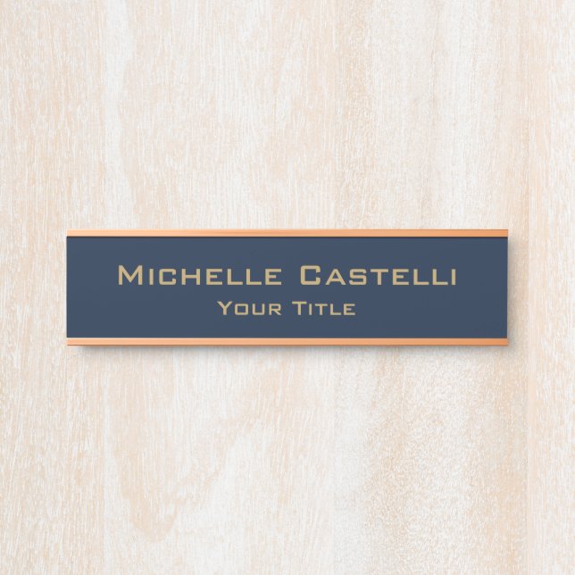 Real Estate Agent | Custom Logo Property Branding Türschild (Vorderseite )