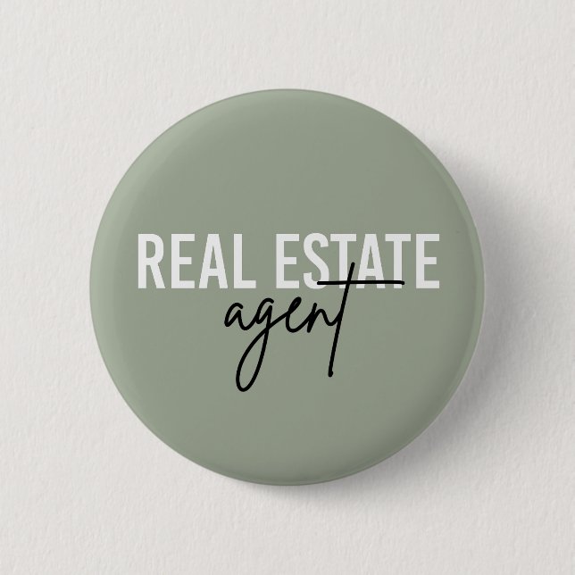 Real Estate Agent | Gifts for Realtor Button (Vorderseite)