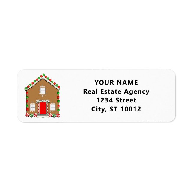 Real Estate Agent Holiday Label (Vorne)
