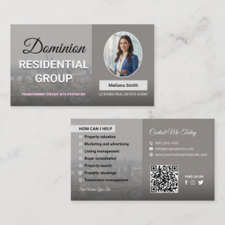 Real estate agent, Real estate company, Realtor Bu Visitenkarte