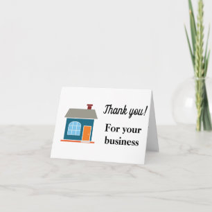 Real Estate Agent Thank You Dankeskarte