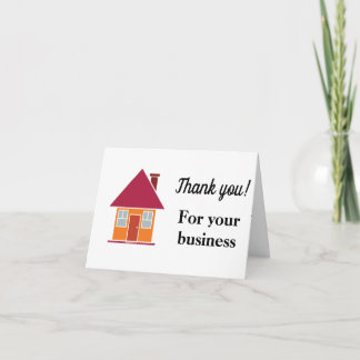 Real Estate Agent Thank You Dankeskarte