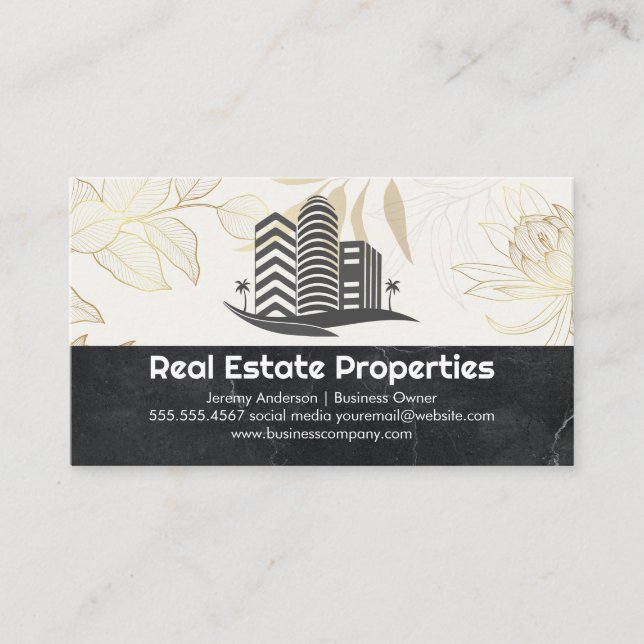 Real Estate Buildings | Property Visitenkarte (Vorderseite)