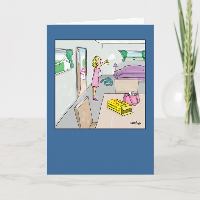 Real estate cartoon Greeting Card Karte (Vorderseite)