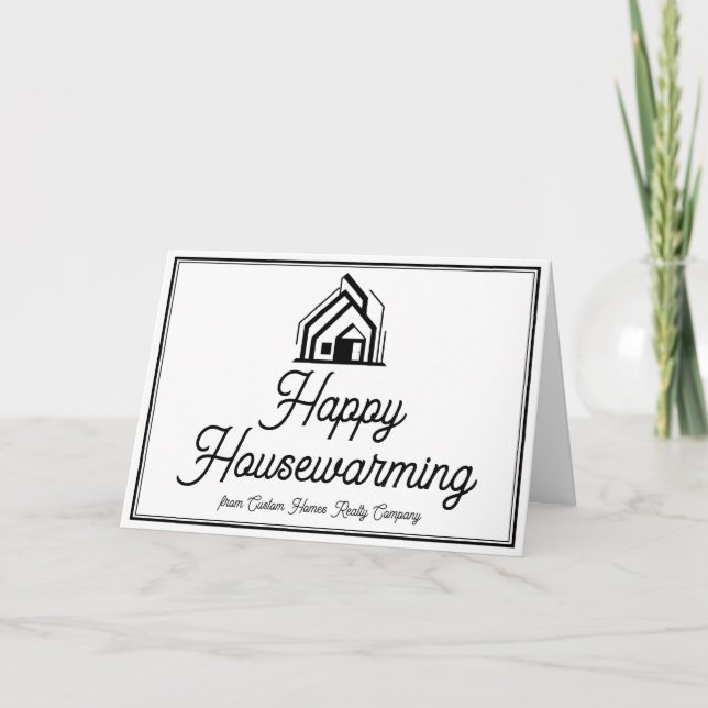 Real Estate Company Custom Logo Elegant Realtor Karte (Vorderseite)