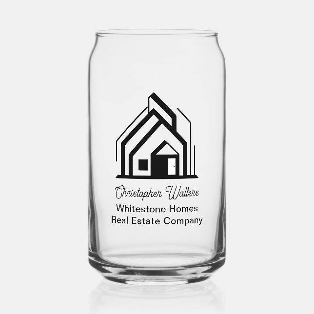 Real Estate Company Customized Realtor Logo Dosenglas (Vorderseite)