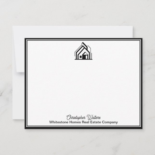 Real Estate Company Customized Realtor Logo Mitteilungskarte (Vorderseite)