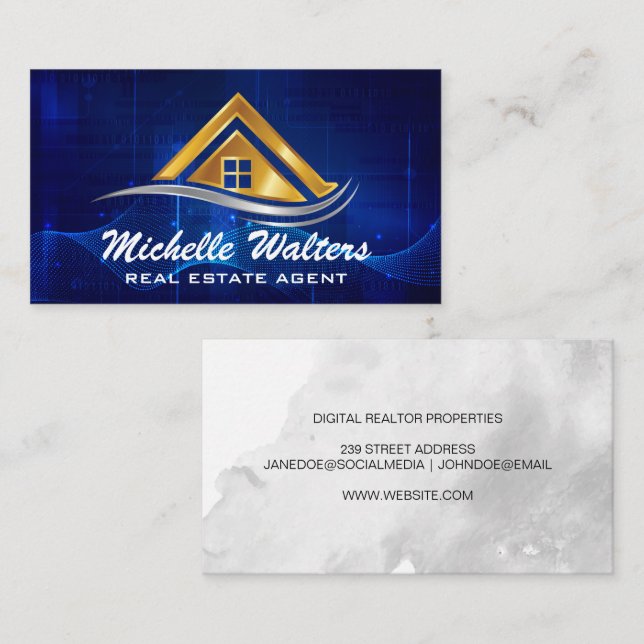 Real Estate Logo | Property Rentals Visitenkarte (Vorne/Hinten)